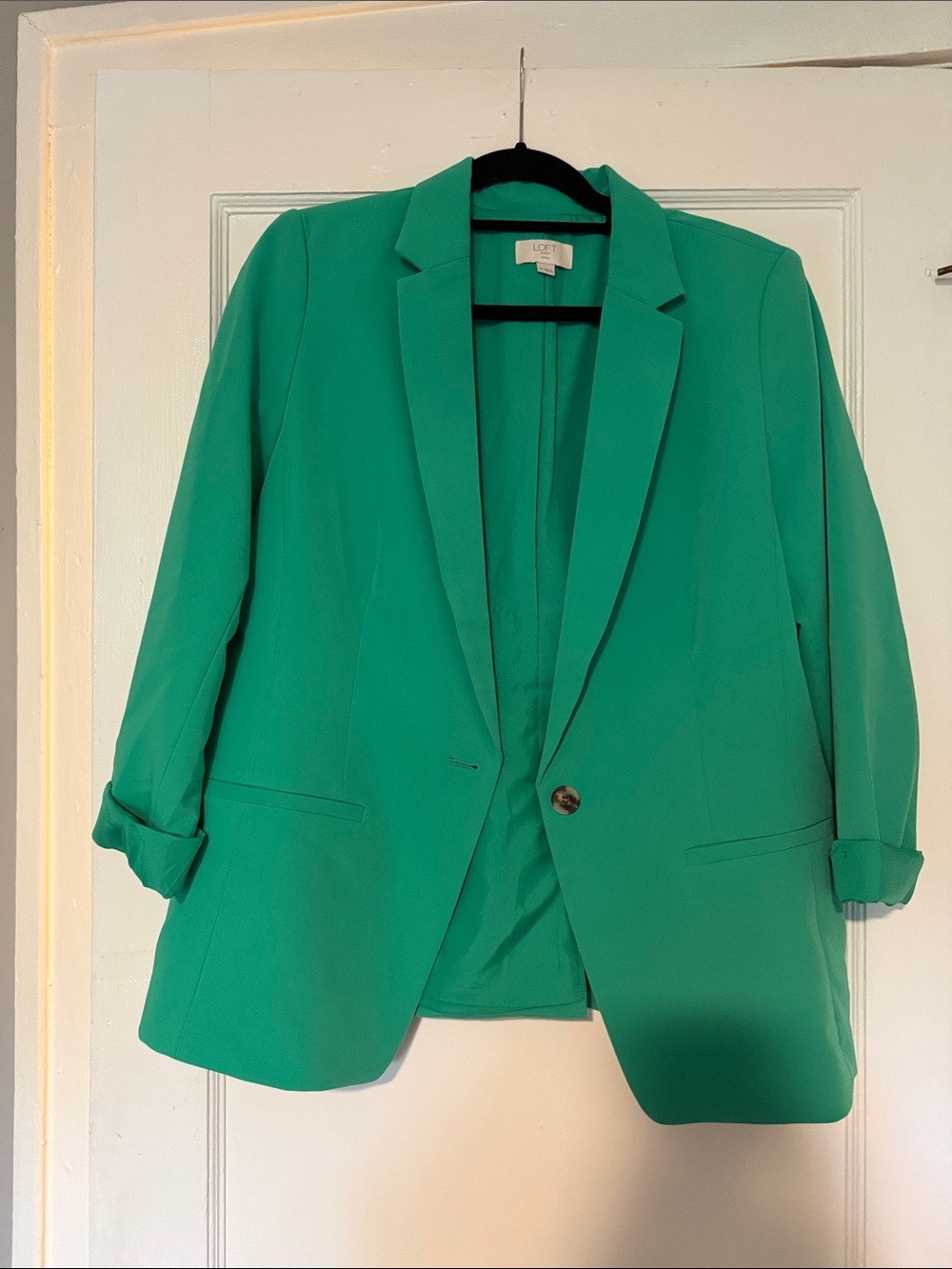LOFT Teal-Green Single-Button Women's Blazer